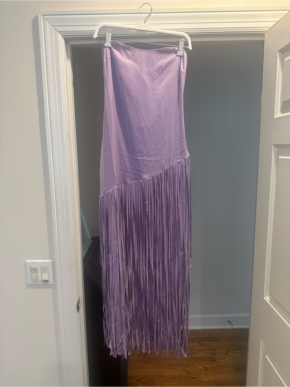 Lavender Fringe Maxi Skirt - Women